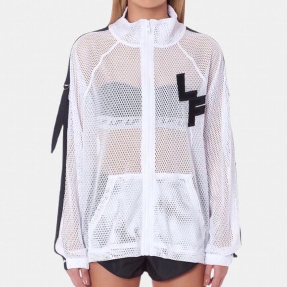 LF Jackets & Blazers - NEW LF The Brand Sheer Mesh Zip Up Track Jacket